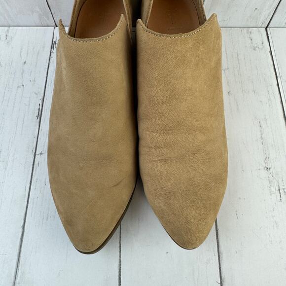 Frye Tan Leather Rowen Slip On Bootie Pointed Toe Ankle Boot 3475041 Size 8M - Picture 4 of 14